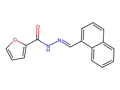 N-(naphthalen-1-ylmethylideneamino)furan-2-carboxamide structure