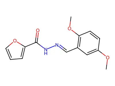 N-[(2,5-dimethoxyphenyl)methylideneamino]furan-2-carboxamide structure