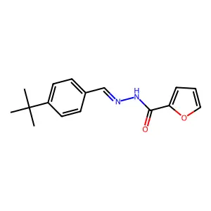 2-Furancarboxylic acid, 2-[[4-(1,1-dimethylethyl)phenyl]methylene]hydrazide structure