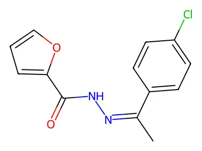 N'-[1-(4-chlorophenyl)ethylidene]-2-furohydrazide structure