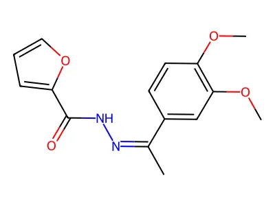 N'-[(1E)-1-(3,4-dimethoxyphenyl)ethylidene]furan-2-carbohydrazide structure