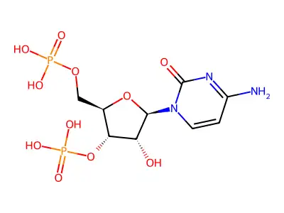 Cytidine 3',5'-diphosphate structure