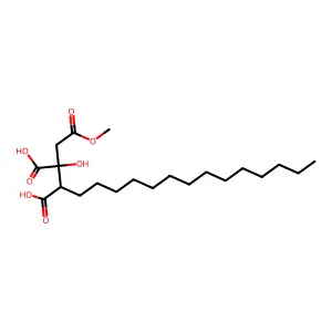5-Methyl hydrogen 3-C-carboxy-2,4-dideoxy-2-tetradecylpentarate structure