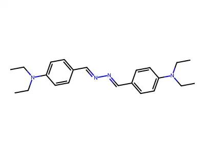 4,4'-(Hydrazinediylidenedimethanylylidene)bis(N,N-diethylaniline) structure