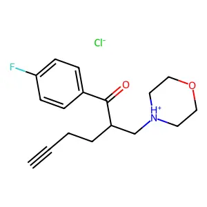 5-Hexynophenone, 4'-fluoro-2-morpholinomethyl-, hydrochloride structure