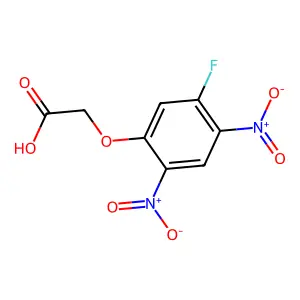2-(5-Fluoro-2,4-dinitrophenoxy)acetic acid structure
