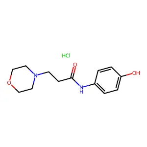 4-Morpholinepropanamide, N-(4-hydroxyphenyl)-, monohydrochloride structure