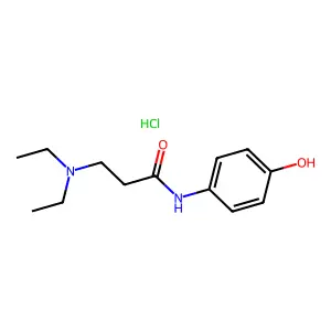 Propanamide, 3-(diethylamino)-N-(4-hydroxyphenyl)-, monohydrochloride structure