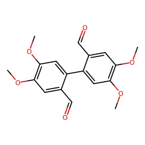 4,4',5,5'-Tetramethoxy[1,1'-biphenyl]-2,2'-dicarbaldehyde structure