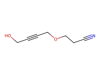 Propanenitrile, 3-[(4-hydroxy-2-butynyl)oxy]- structure