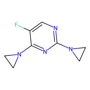 Pyrimidine, 2,4-bis(1-aziridinyl)-5-fluoro- structure
