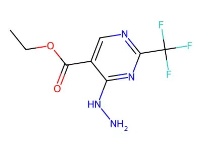 Ethyl 4-hydrazino-2-(trifluoromethyl)pyrimidine-5-carboxylate structure