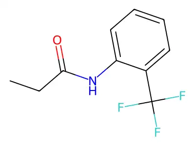 N-[2-(trifluoromethyl)phenyl]propanamide structure