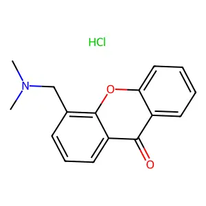 Xanthen-9-one, 4-(dimethylamino)methyl-, hydrochloride structure