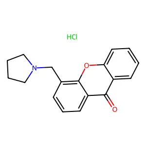 Xanthen-9-one, 4-pyrrolidinylmethyl-, hydrochloride structure