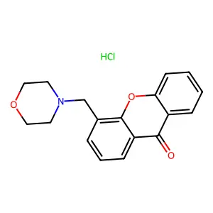 Xanthen-9-one, 4-morpholinomethyl-, hydrochloride structure