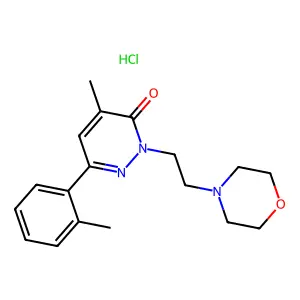 3(2H)-Pyridazinone, 4-methyl-2-(2-morpholinoethyl)-6-(o-tolyl)-, hydrochloride structure