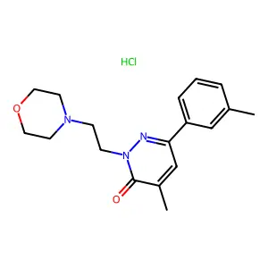 3(2H)-Pyridazinone, 4-methyl-2-(2-morpholinoethyl)-6-(m-tolyl)-, hydrochloride structure