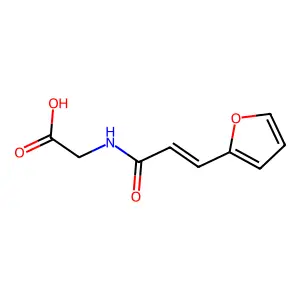 trans-N-(2-Furfurylideneacetyl)glycine structure