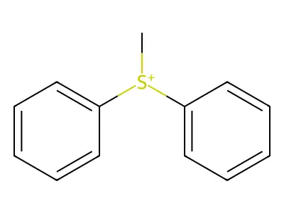 Sulfonium, methyldiphenyl- structure