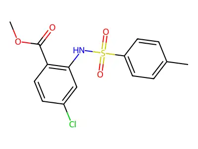 4-Chloro-2-(toluene-4-sulfonylamino)-benzoic acid methyl ester structure