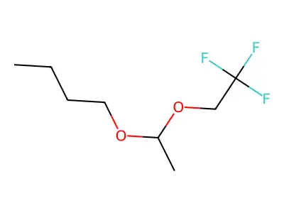 n-Butyl 2,2,2-trifluoroethylacetaldehyde acetal structure