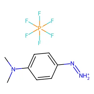Benzenediazonium, 4-(dimethylamino)-, hexafluorophosphate(1-) (1:1) structure