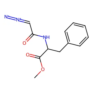Diazoacetylphenylalanine methyl ester structure