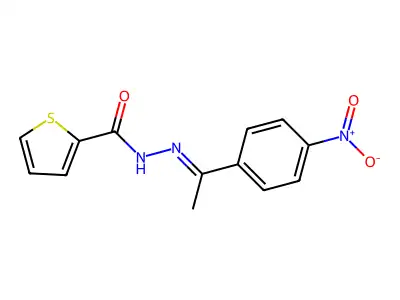 N'-[(1Z)-1-(4-nitrophenyl)ethylidene]thiophene-2-carbohydrazide structure