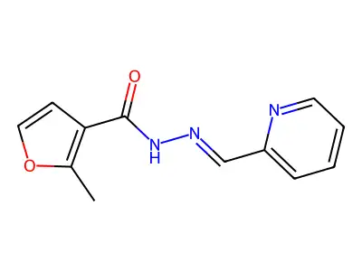 2-Methyl-N'-[(pyridin-2-yl)methylidene]furan-3-carbohydrazide structure