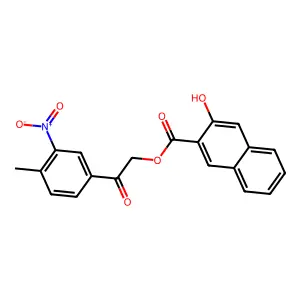 2-(4-Methyl-3-nitrophenyl)-2-oxoethyl 3-hydroxynaphthalene-2-carboxylate structure
