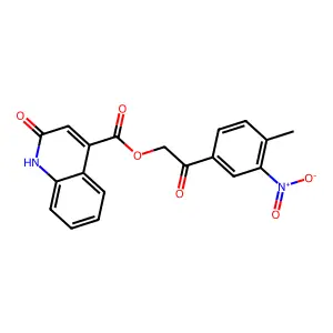 2-(4-Methyl-3-nitrophenyl)-2-oxoethyl 2-hydroxyquinoline-4-carboxylate structure