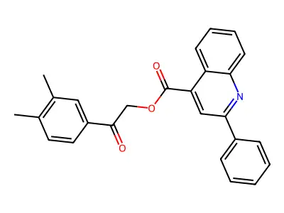 2-(3,4-Dimethylphenyl)-2-oxoethyl 2-phenylquinoline-4-carboxylate structure