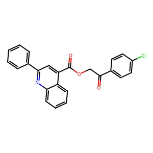 2-(4-Chlorophenyl)-2-oxoethyl 2-phenylquinoline-4-carboxylate structure