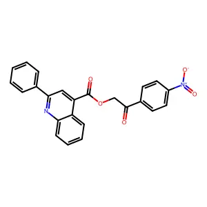 2-(4-Nitrophenyl)-2-oxoethyl 2-phenylquinoline-4-carboxylate structure