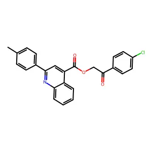 2-(4-Chlorophenyl)-2-oxoethyl 2-(4-methylphenyl)-4-quinolinecarboxylate structure