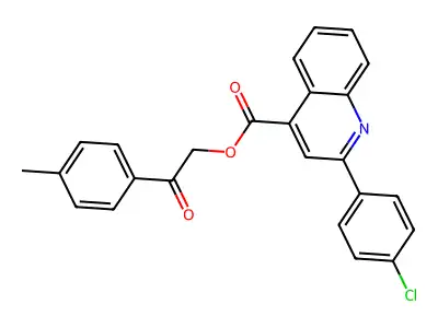 2-(4-Methylphenyl)-2-oxoethyl 2-(4-chlorophenyl)-4-quinolinecarboxylate structure
