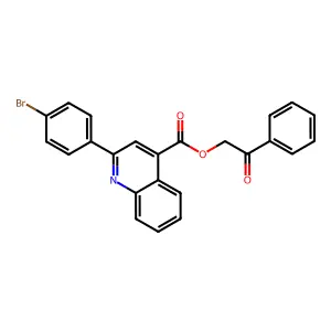 Phenacyl 2-(4-bromophenyl)quinoline-4-carboxylate structure
