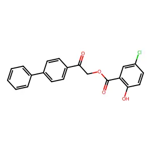 [2-Oxo-2-(4-phenylphenyl)ethyl] 5-chloro-2-hydroxybenzoate structure