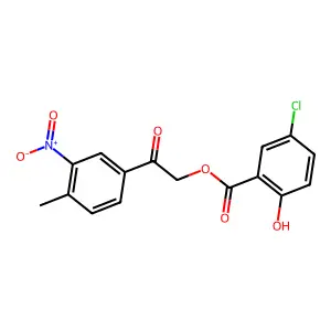 2-(4-Methyl-3-nitrophenyl)-2-oxoethyl 5-chloro-2-hydroxybenzoate structure