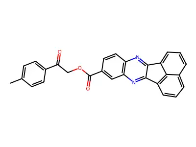 2-(4-Methylphenyl)-2-oxoethyl acenaphtho[1,2-b]quinoxaline-9-carboxylate structure