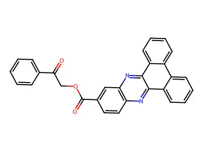 Phenacyl phenanthro[9,10-b]quinoxaline-11-carboxylate structure