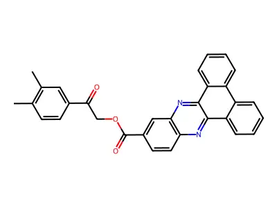 2-(3,4-Dimethylphenyl)-2-oxoethyl dibenzo[a,c]phenazine-11-carboxylate structure