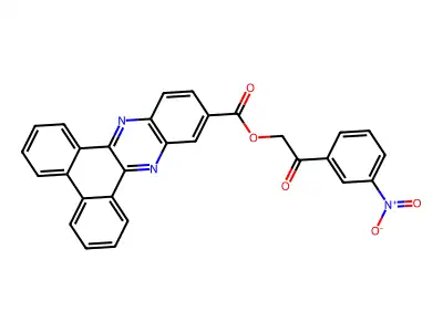 [2-(3-Nitrophenyl)-2-oxoethyl] phenanthro[9,10-b]quinoxaline-11-carboxylate structure