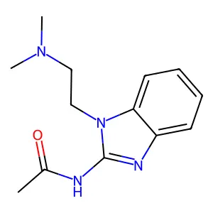 N-{1-[2-(dimethylamino)ethyl]-1H-benzimidazol-2-yl}acetamide structure
