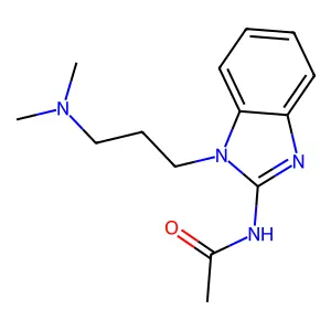 N-{1-[3-(dimethylamino)propyl]-1H-benzimidazol-2-yl}acetamide structure