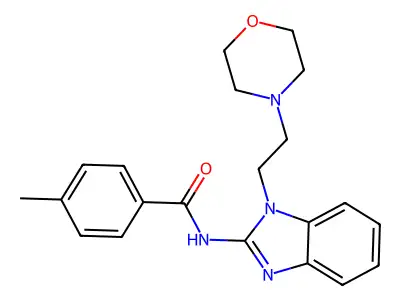 4-methyl-N-[1-(2-morpholin-4-ylethyl)benzimidazol-2-yl]benzamide structure