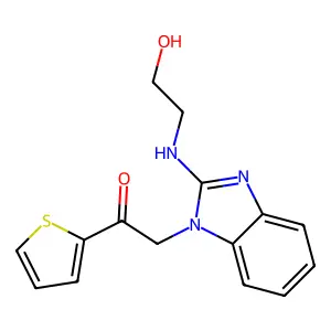 Ethanone, 2-[2-(2-hydroxyethylamino)-1-benzimidazolyl]-1-(2-thienyl)- structure