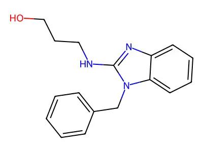 3-[(1-Benzylbenzimidazol-2-yl)amino]propan-1-ol structure