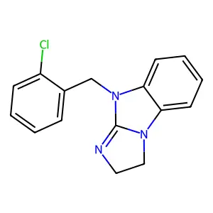 9-(2-chlorobenzyl)-2,9-dihydro-3H-imidazo[1,2-a]benzimidazole structure